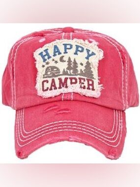 KBETHOS Vintage Happy Camper Hot Pink
